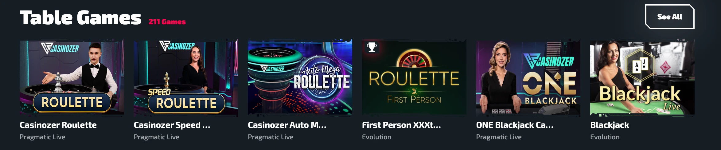 Giochi da tavolo sul casino zer