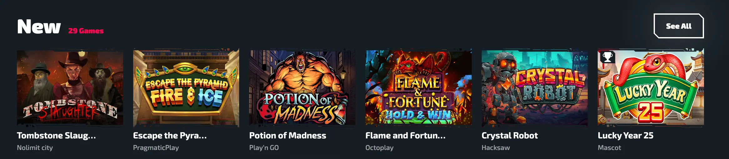 Nuovi giochi su casino zer